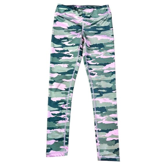 90 Degree by Reflex Leggings Camo Pink Green Gray Sz Small 7/8 - Picture 1 of 4